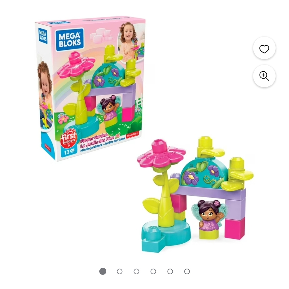 Flower Garden Building Set - Pink, Green, Blue